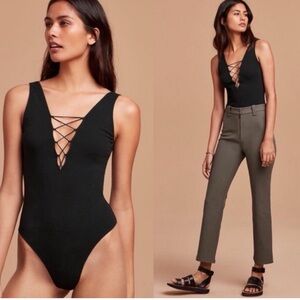 Sexy lace up Wilfred body suit